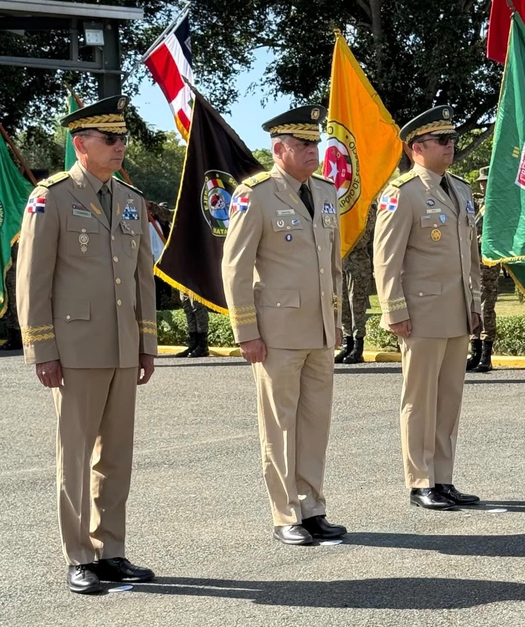 La Academia Militar “Batalla de Las Carreras”, ERD, Facultad de Ciencias Militares de la Universidad Nacional para la Defensa “General Juan Pablo Duarte y Díez” (UNADE), participó en el solemne acto de traspaso de mando del Ejército de República Dominican